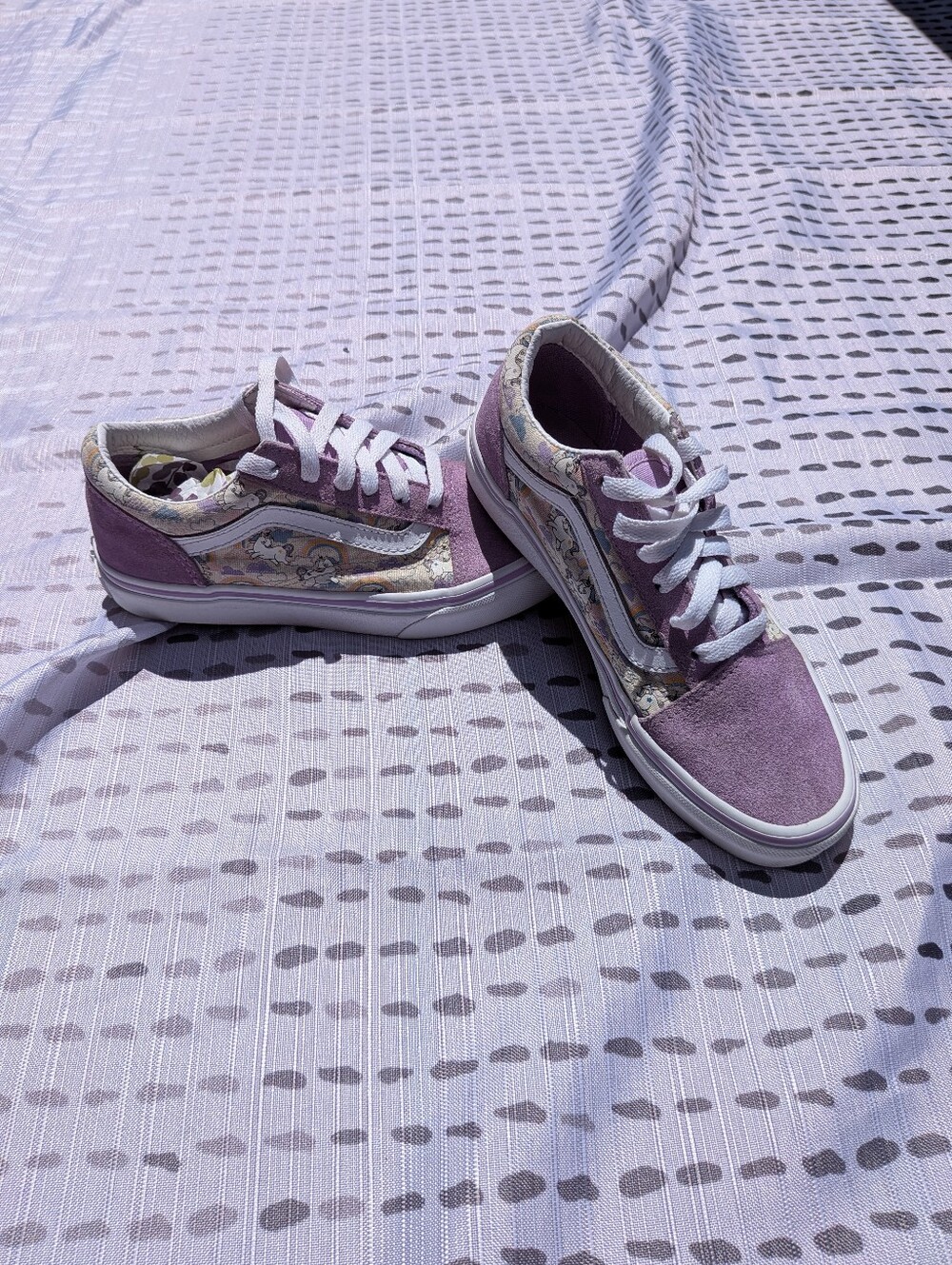 "Vans Old Skool Unicorn Glow in the Dark Kids Sneakers Sz 2.5"
